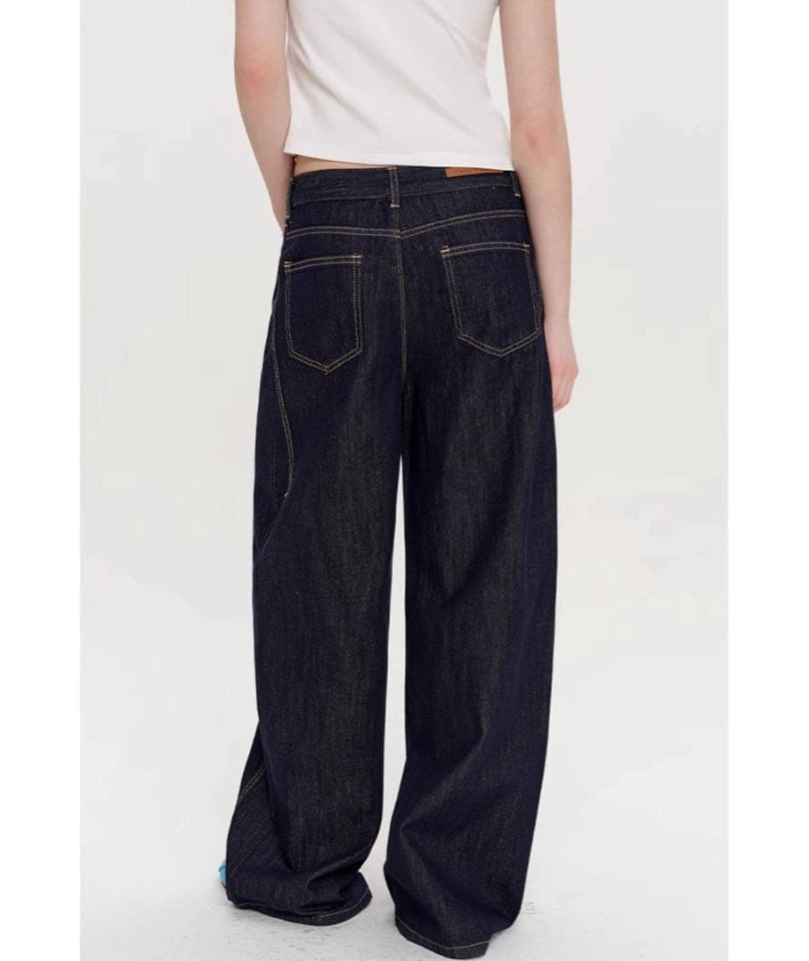 fano studios サイドシームワイドデニムパンツ　2025SS