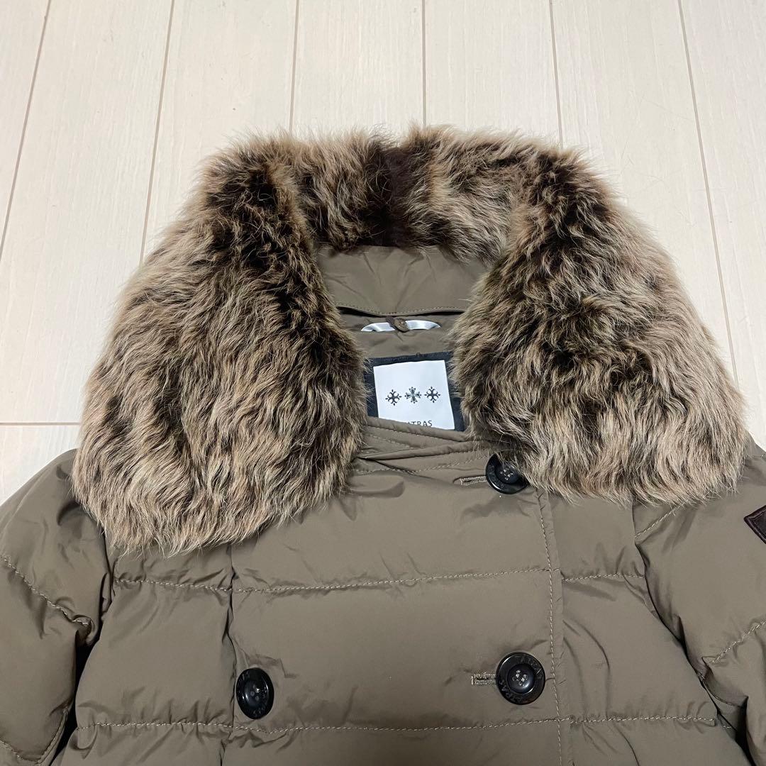 TATRAS タトラス ロングダウンコート リアルファー ベルト付き カーキ