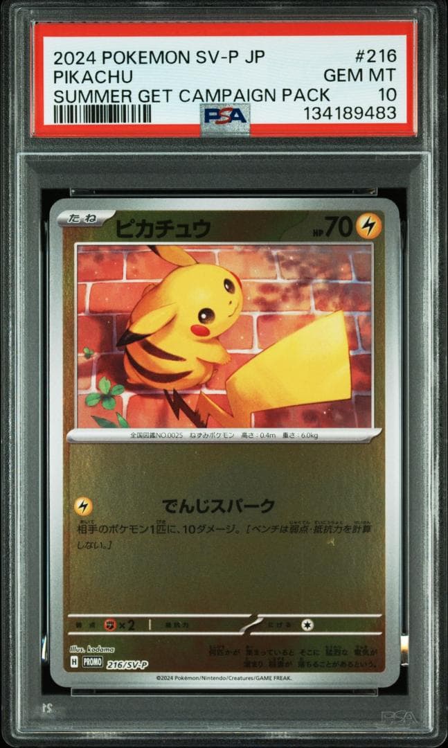 (25-06-297)【PSA10】ピカチュウ 216/SV-P