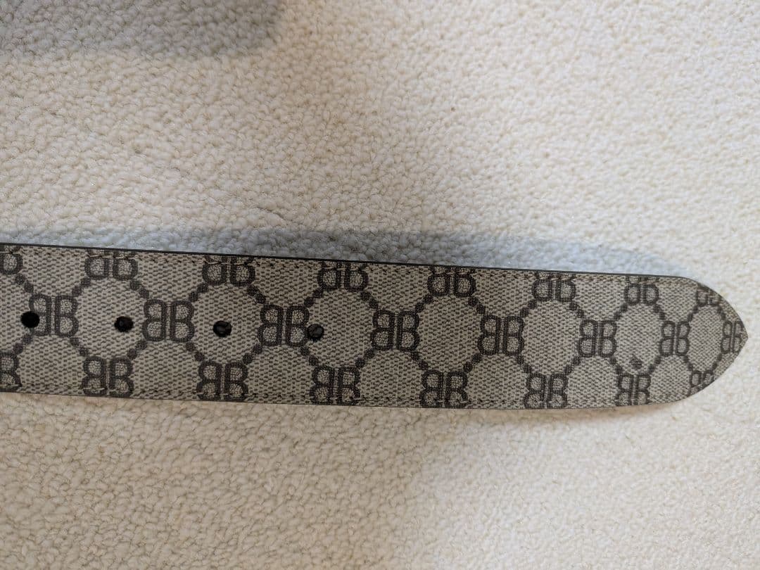 j*o様 【未使用級】 グッチ バレンシアガ コラボ ベルト BB レザー ブラ