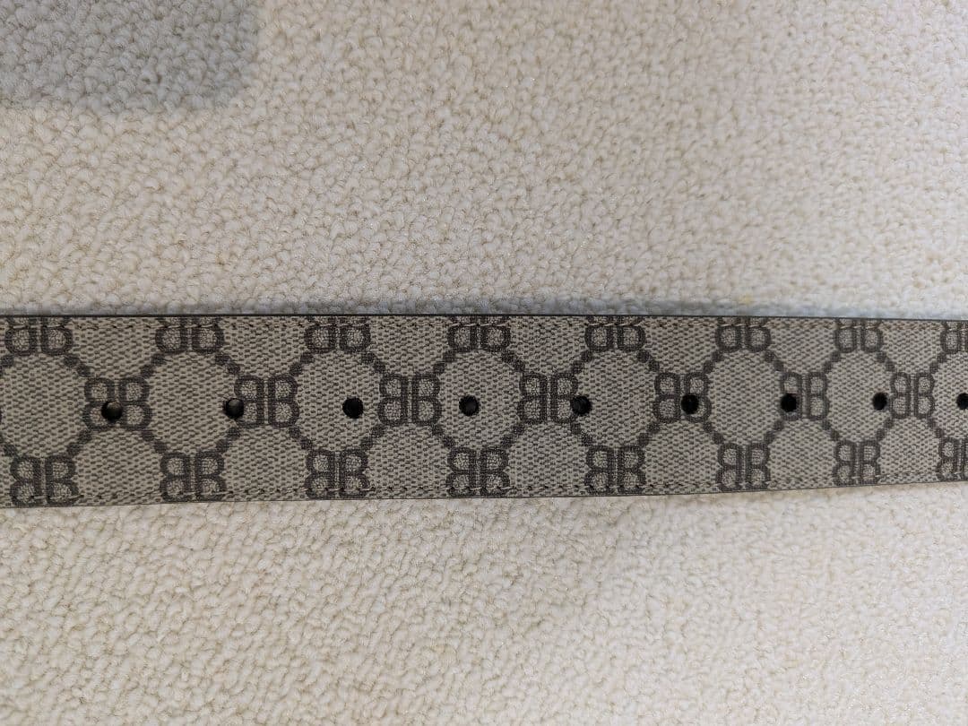 j*o様 【未使用級】 グッチ バレンシアガ コラボ ベルト BB レザー ブラ