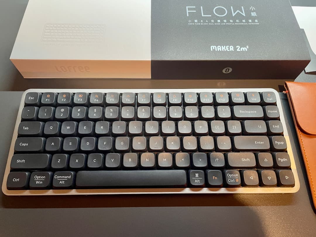 [セット 美品]Lofree FLOW 84 Black &純正レザー調ケース