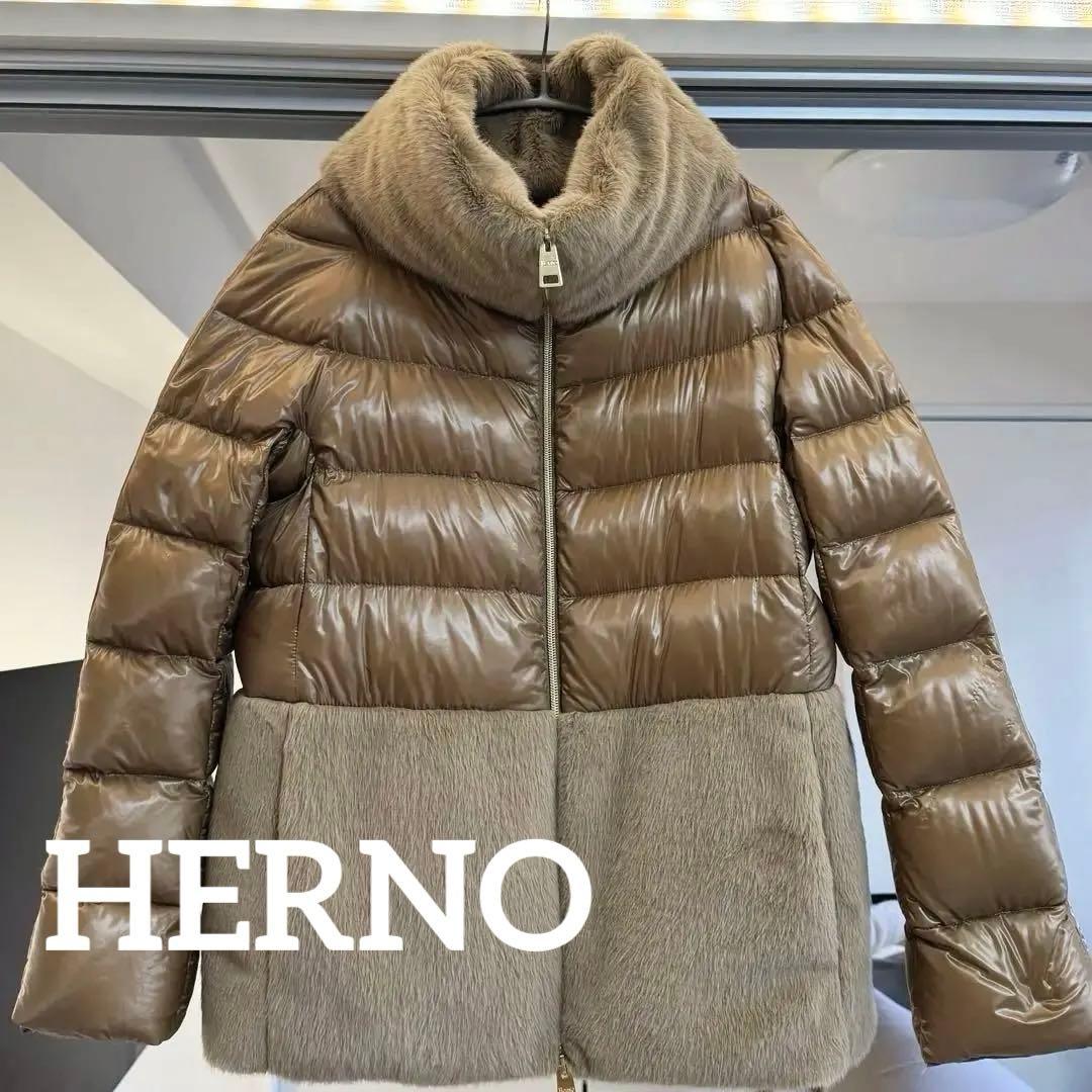 HERNO ヘルノ ナイロンウルトラライトダウンジャケット38 美品