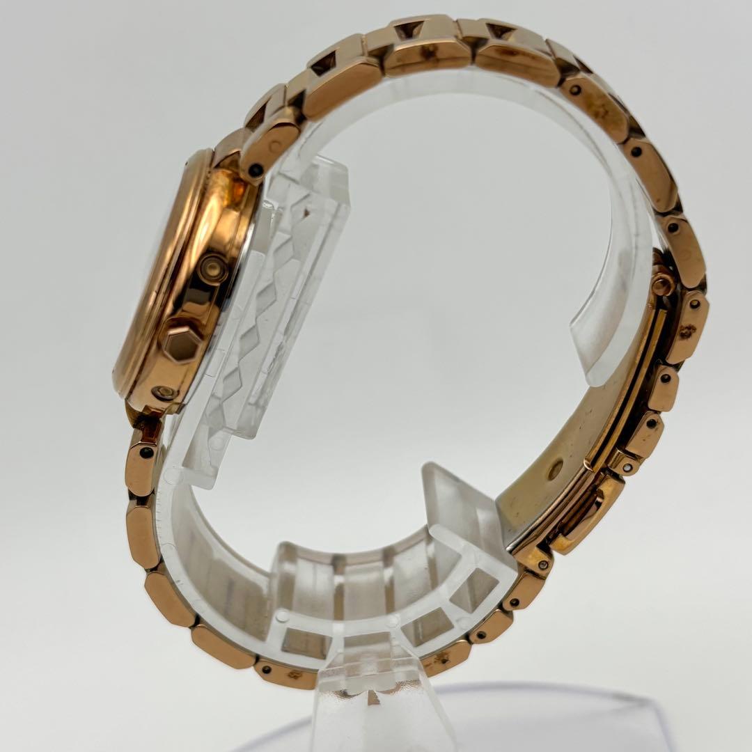 【稼動】シチズン クロスシー 電波ソーラー シェル文字盤 腕時計 ゴールド系