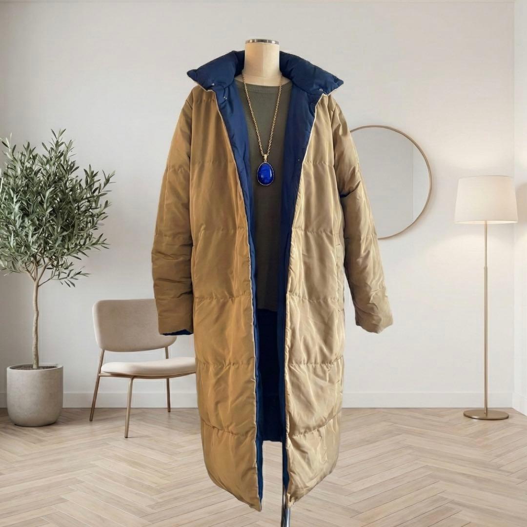 MaxMara リバーシブル ダウンロングコート J40 ハンガリーグース　美品