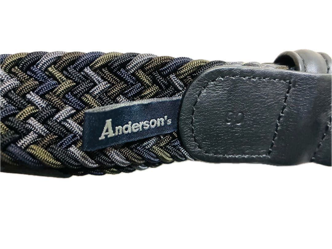 【未使用】アンダーソンズ　ベルト　メッシュ　編み込み　伸縮性　マルチカラー