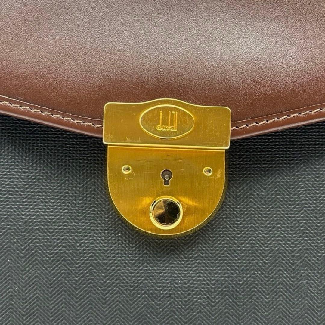 良品◎ ダンヒル A4可 ビジネスバッグ ブリーフケース PVC レザー