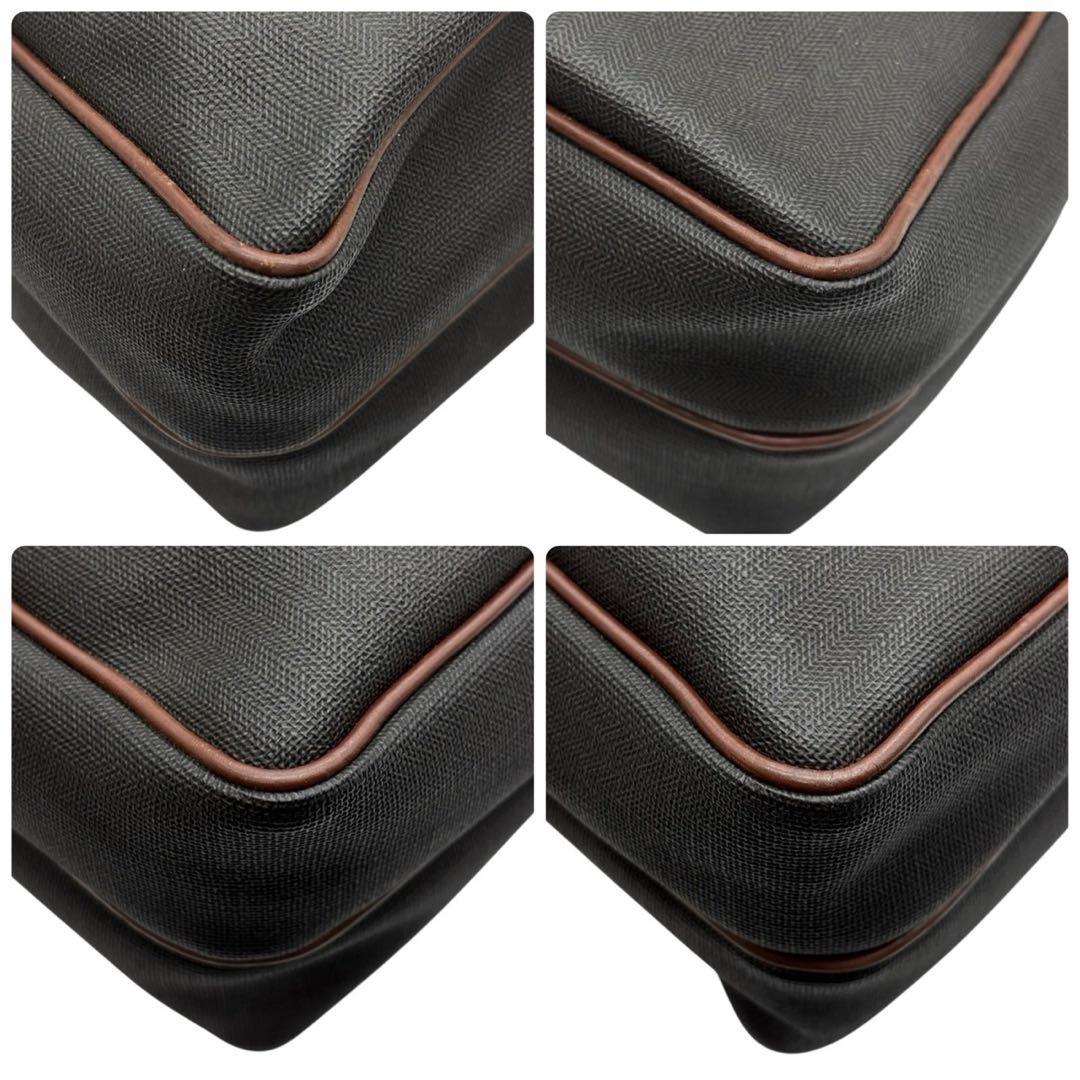 良品◎ ダンヒル A4可 ビジネスバッグ ブリーフケース PVC レザー