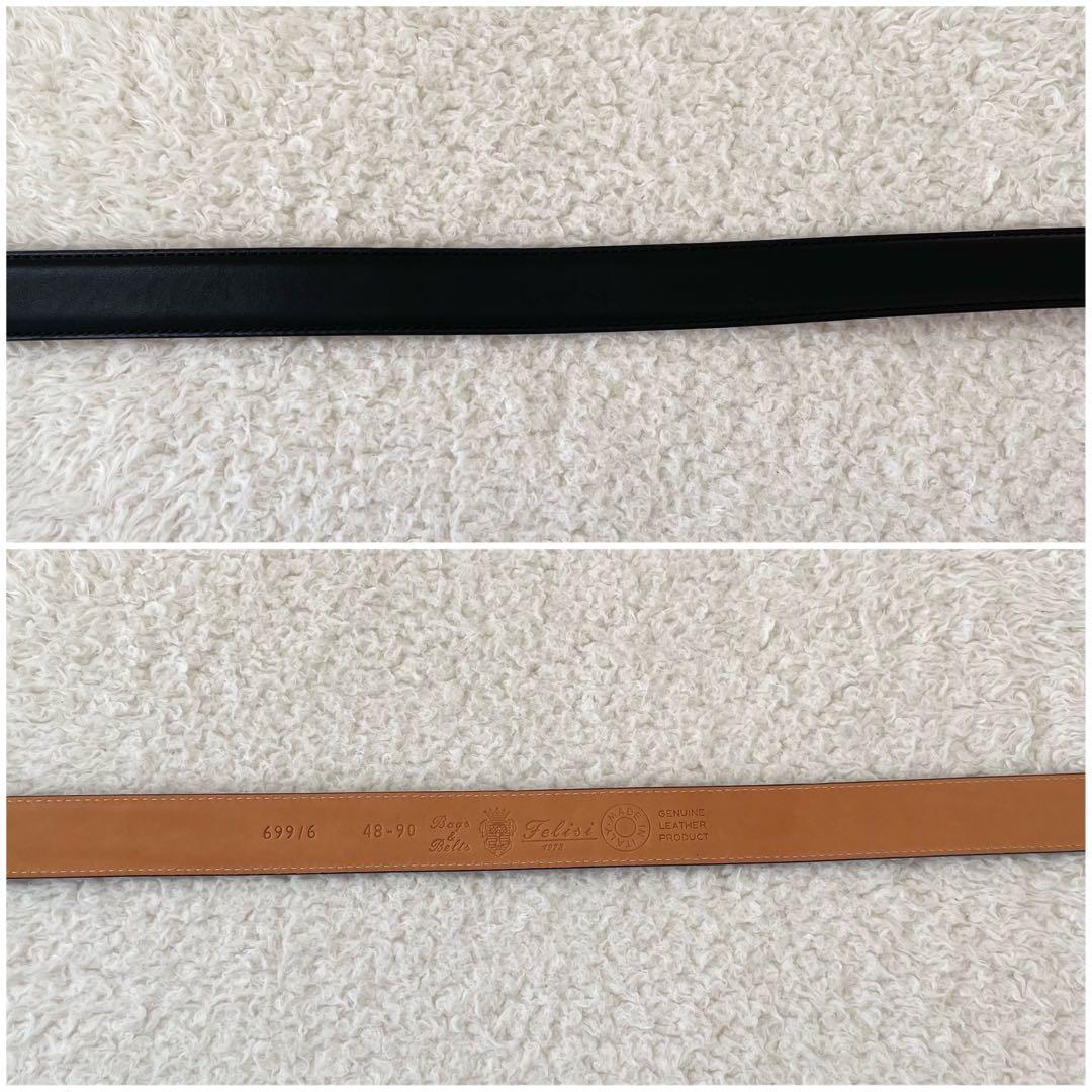 【未使用】Felisi ベルト レザー 黒 メンズ 48-90