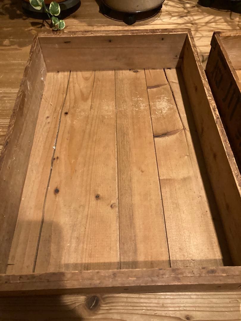 昭和レトロ　お菓子屋木箱　レトロケース　店舗什器　小4台まとめて③