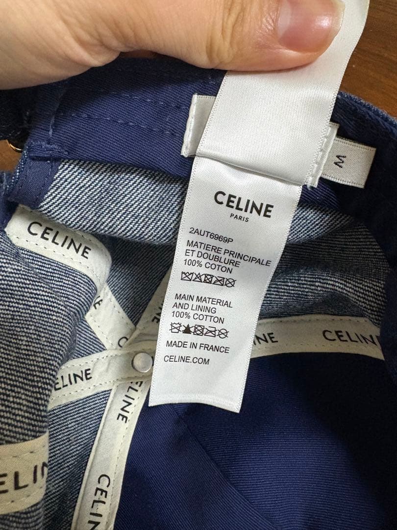 CELINE デニムキャップ Mサイズ