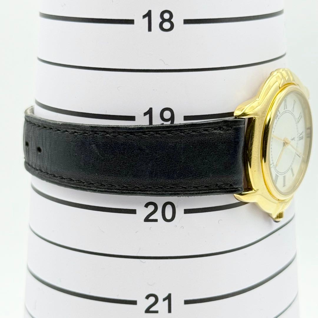 ✨新品電池・稼働✨サンローラン 腕時計 クォーツ ラウンド コンビ 純正バンド