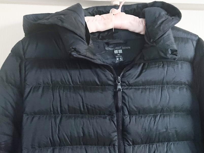 ユニクロ ウルトラライトダウン フーデットコート　ネイビー　XXL