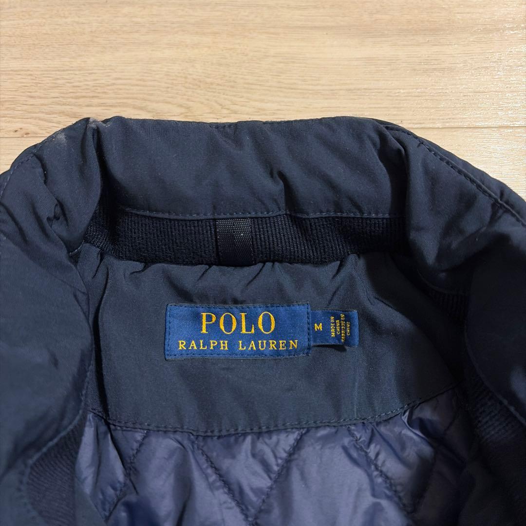 【美品】　ポロラルフローレン　中綿ブルゾン　ネイビー　M 2WAY