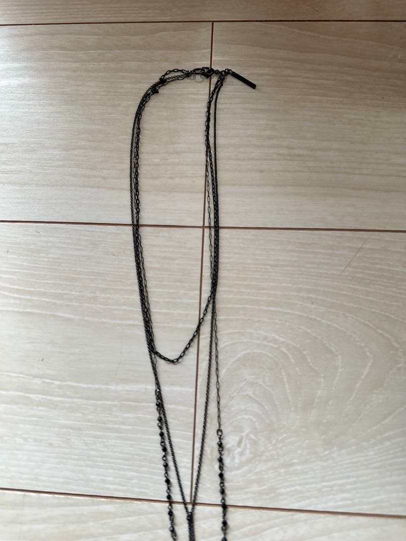 ヨウジヤマモト　ブラックロングネックレス　ユニセックス　黒