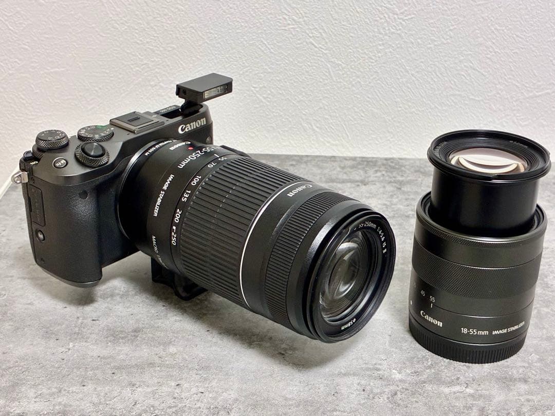 ⭐️美品⭐️キャノン Canon EOS M6 ブラック &ダブルズームレンズセット