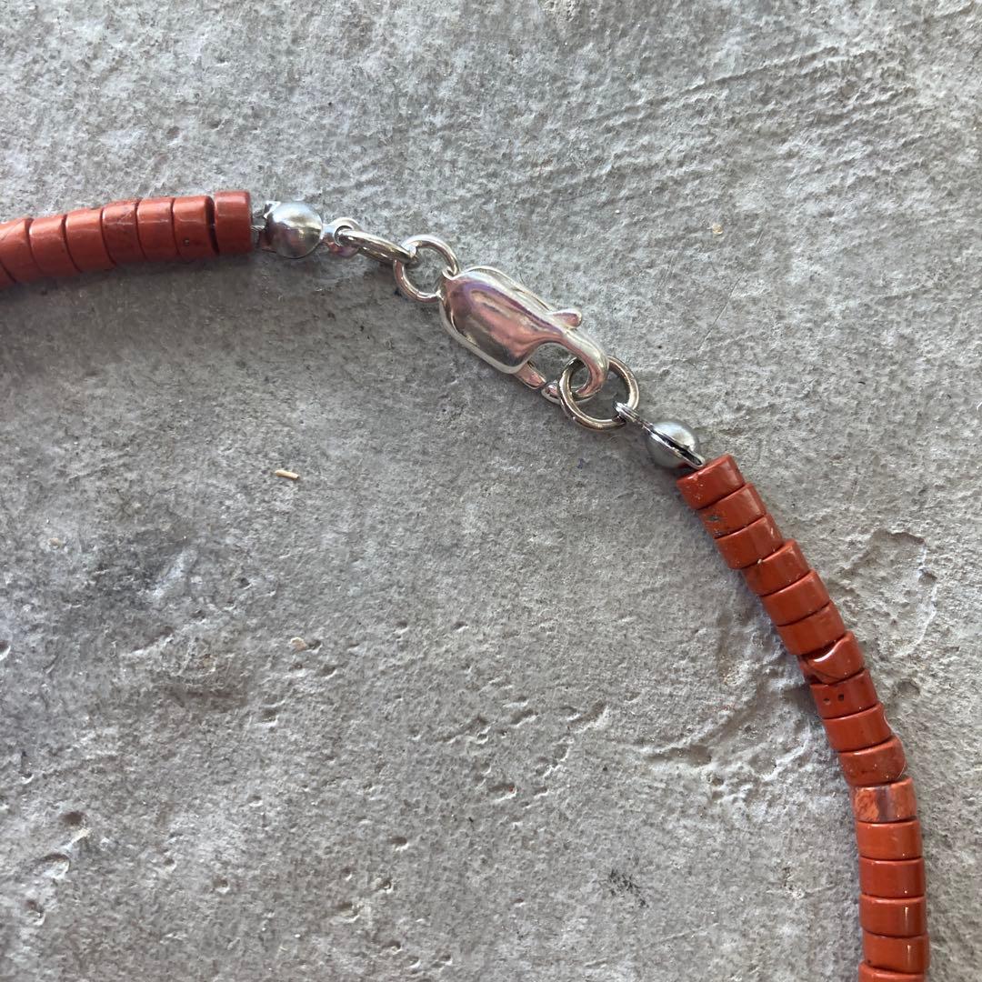 562ジャスパーとターコイズSV925ナバホパールのオリジナルデザインネックレス