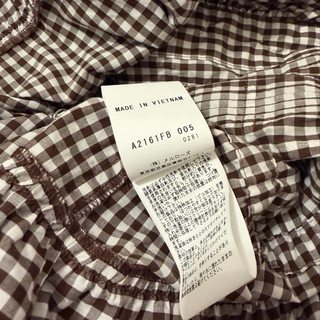 ピンクハウス フード付きチェックオーバーブラウス