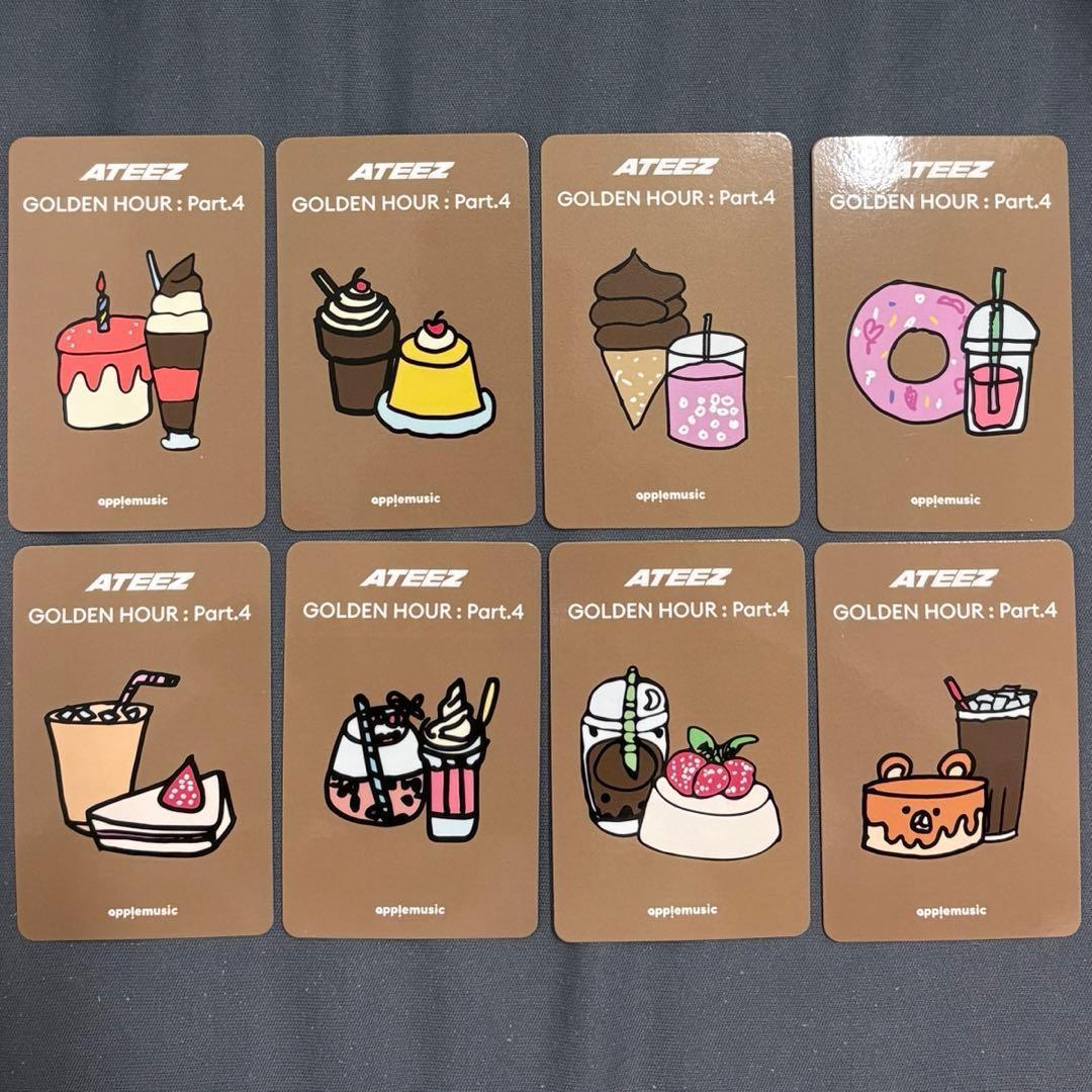 ATEEZ Part.4 APPLE MUSIC ストローバージョン 8枚セット