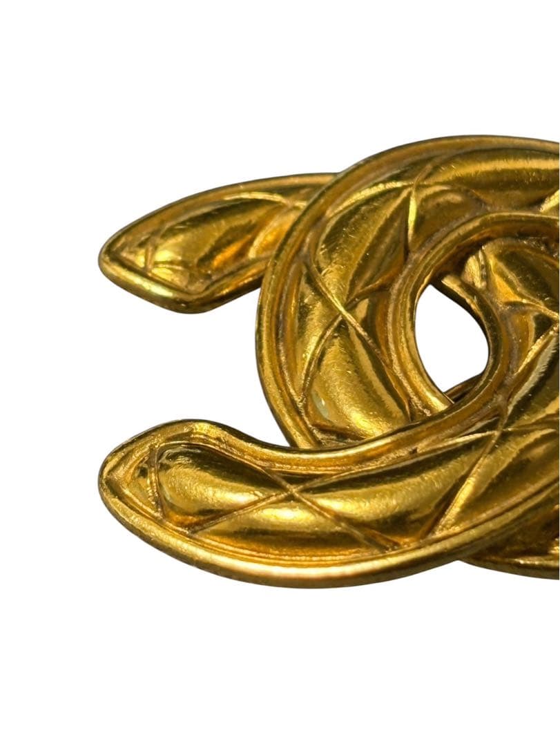 CHANEL シャネル マトラッセ ココマーク ゴールド　ブローチ