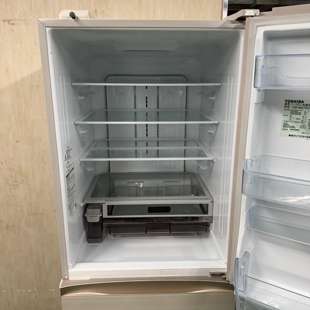 655 東芝 大型冷蔵庫 400L〜500L小型　家庭用サイズ　自動製氷　右開き