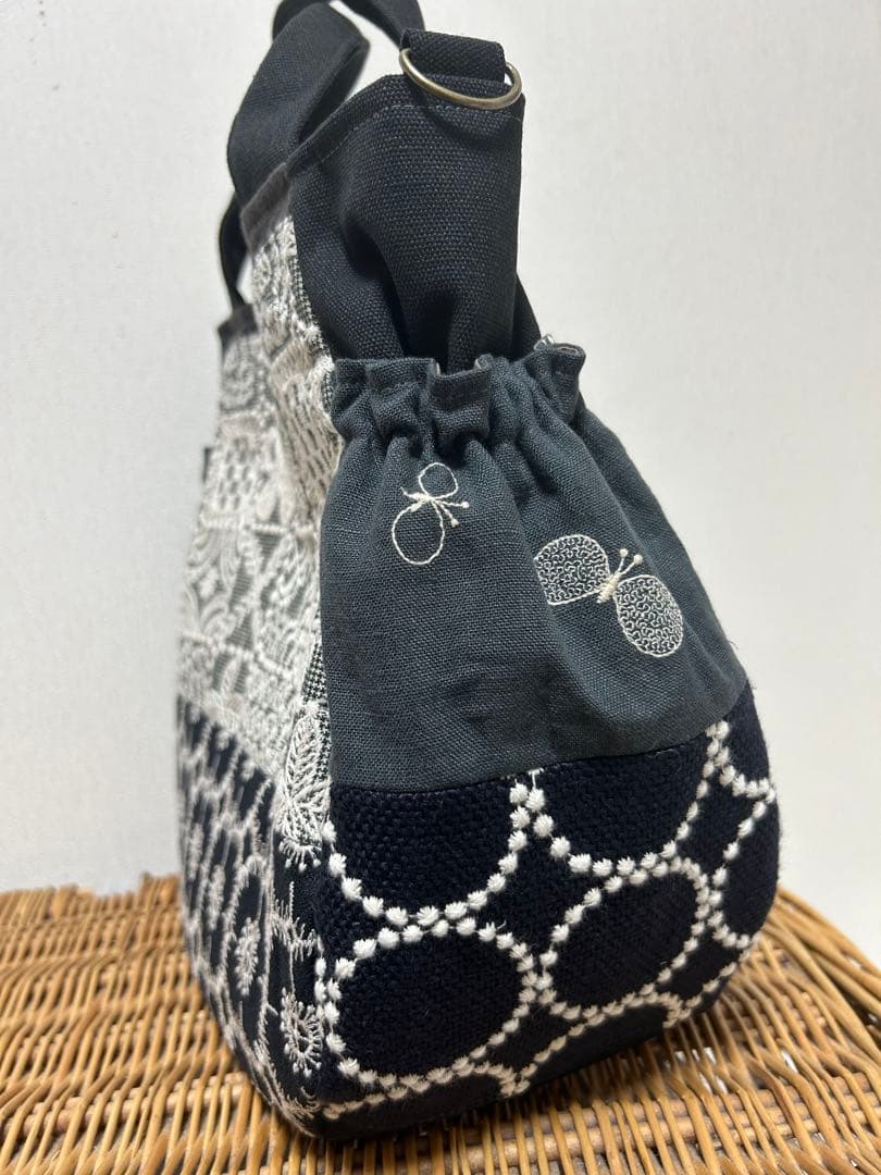 ミナペルホネン＊ギャザポケバッグ✂️ハンドメイド