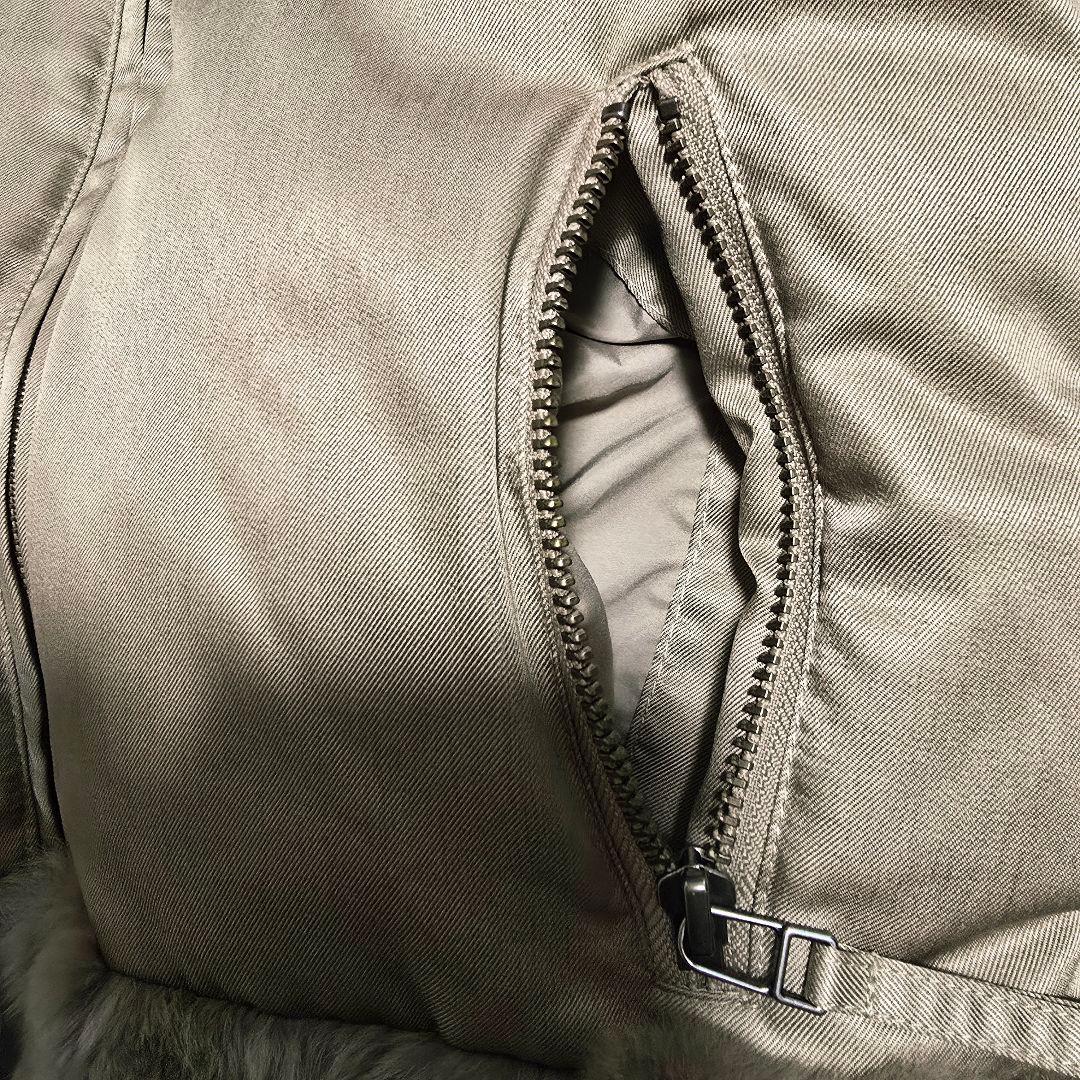 グレースコンチネンタル ダイグラム ファー付 ベージュダウンベスト