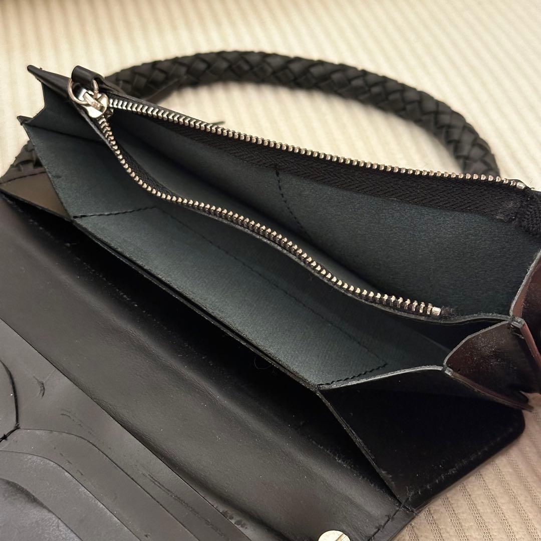 美品⭐︎バイカーズウォレット　本革　ブラック