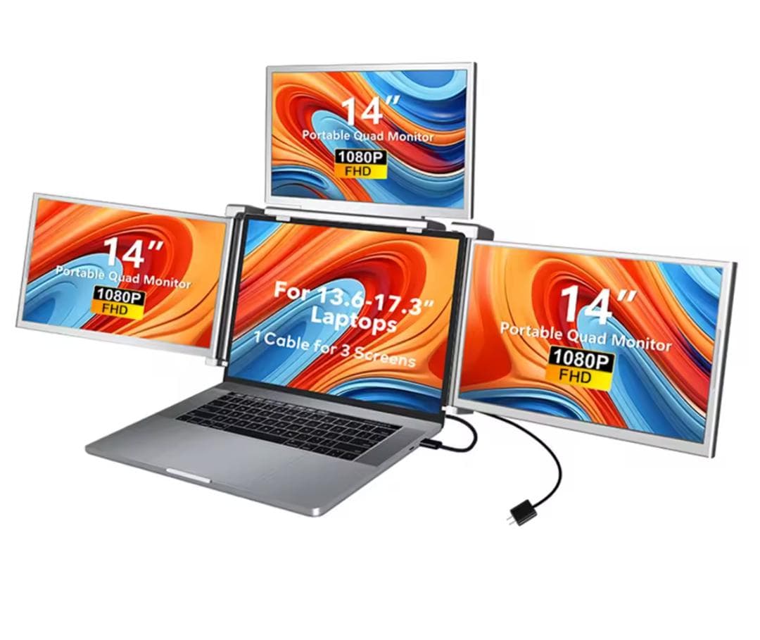 14インチ ポータブル折りたたみ式 ディスプレイ