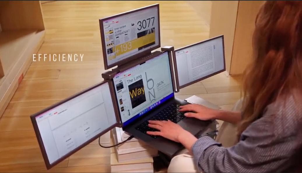 14インチ ポータブル折りたたみ式 ディスプレイ