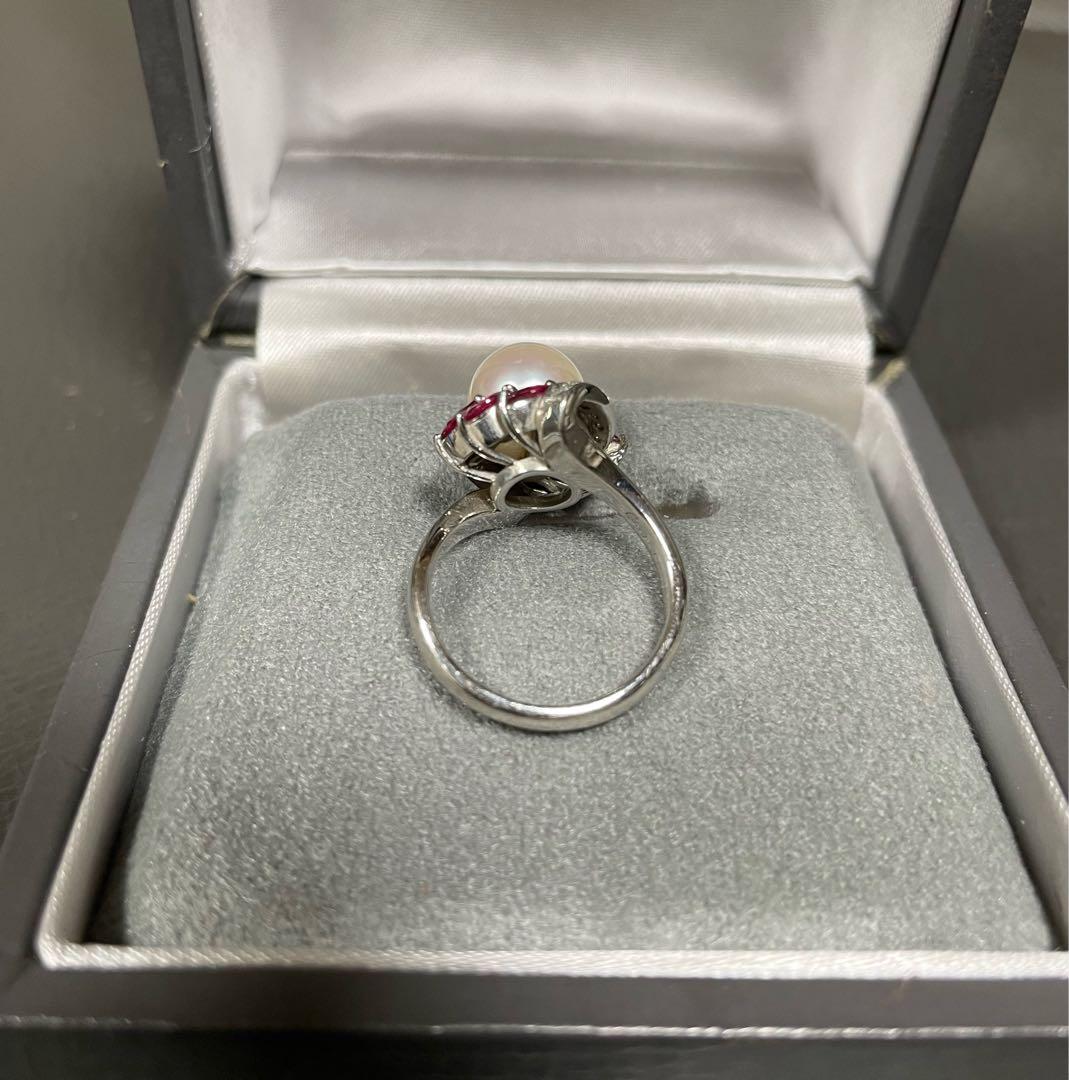 定価25万円　お値下げ可！　ODAKYU 真珠 ルビー プラチナリング　指輪