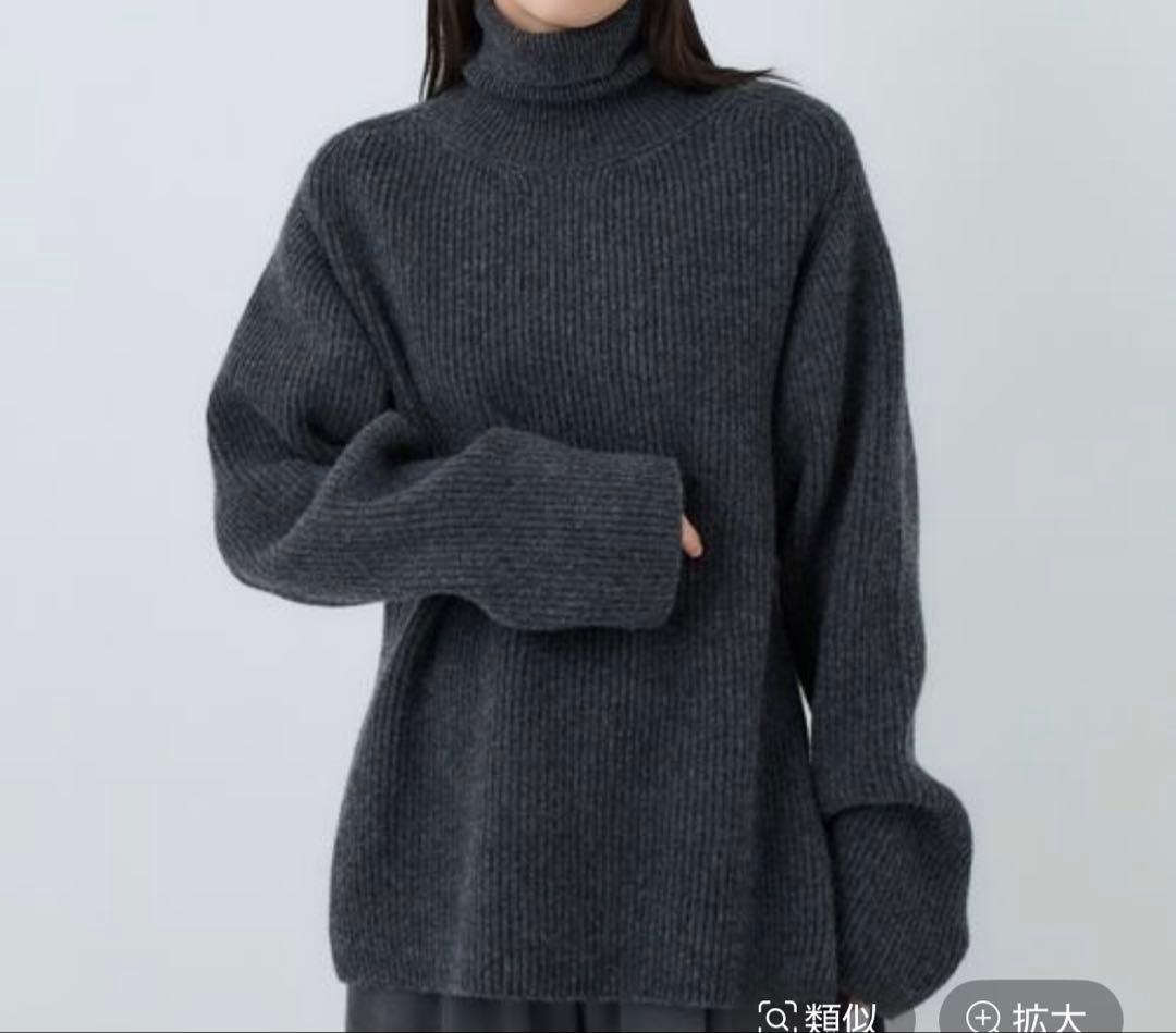 今季完売品★美品 Chaos カオス リズニット リブ編みタートルネックセーター