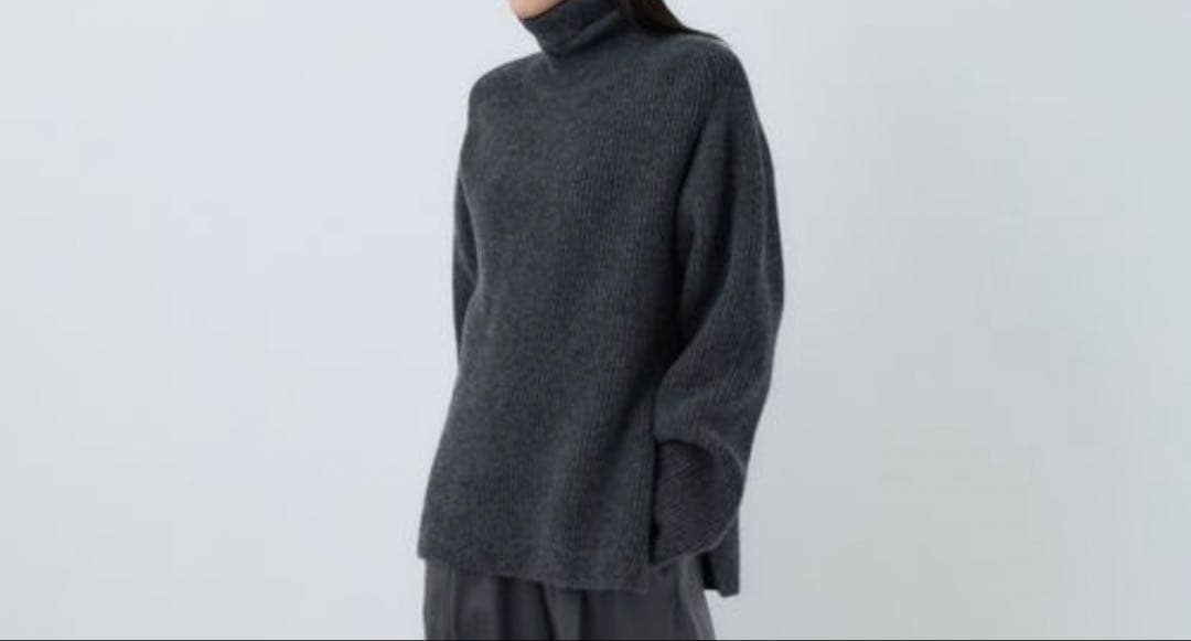 今季完売品★美品 Chaos カオス リズニット リブ編みタートルネックセーター