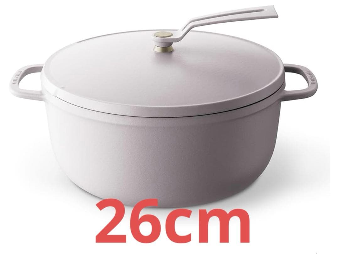 12288 バーミキュラ 鋳物ホーロー鍋 26cm マットクラウドピンク