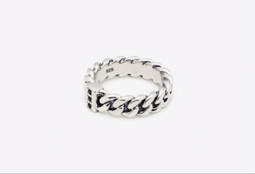 【美品】トムウッド　Chain Ring Slim Spinel 54