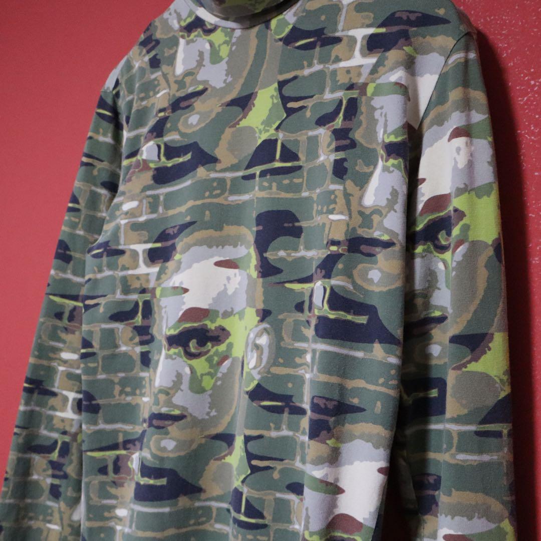 【極希少】Gaultier Jeans 迷彩 ヒト柄 タートルネック ロンT