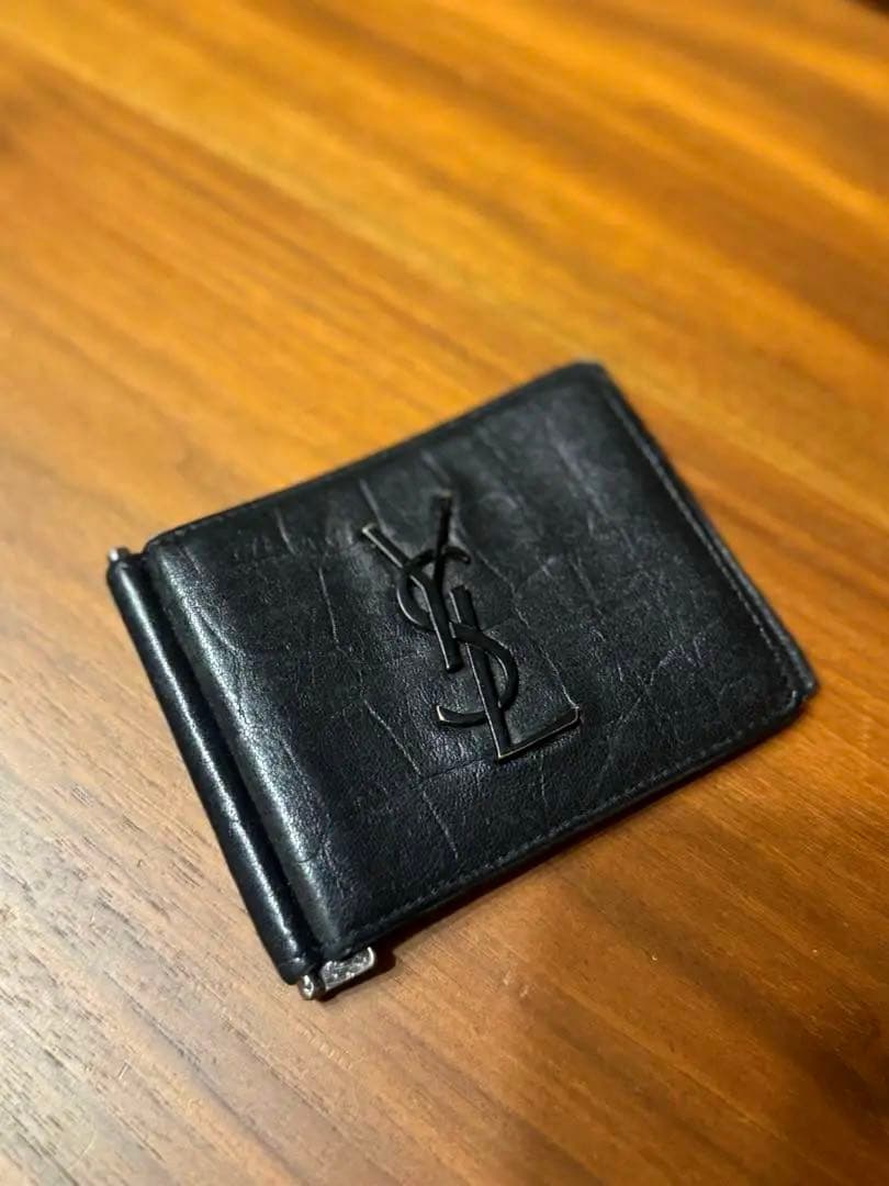 美品Saint Laurent YSL マネークリップ　サンローラン