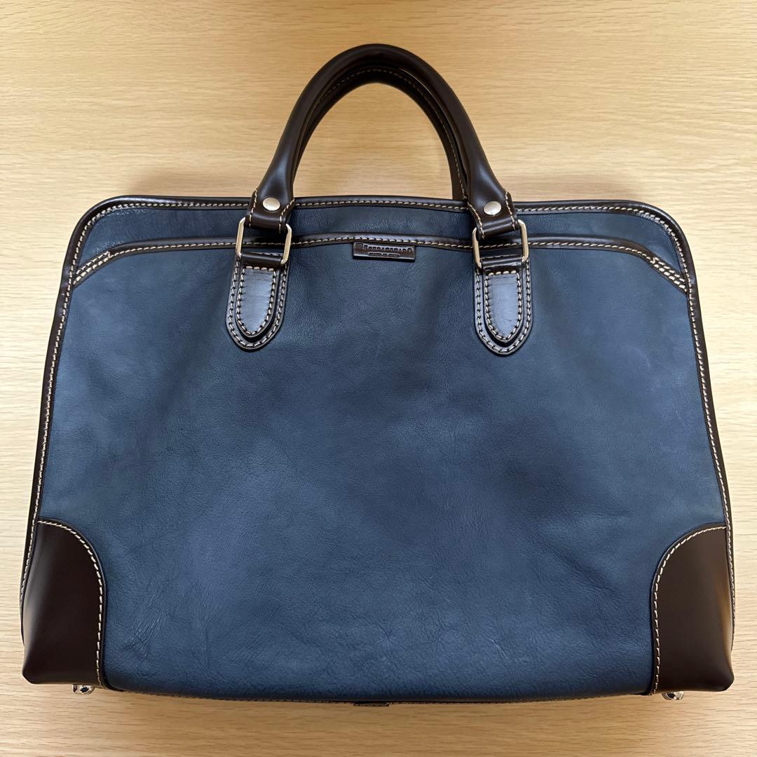 STEFANOMANO ビジネスバック ネイビー