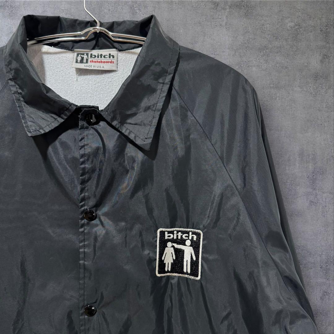 90s BitchSkateboards USA製　刺繍　拳銃ロゴ　ジャケット