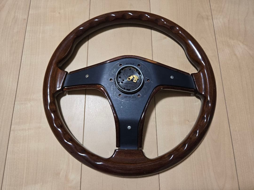 な*さ様 ウッド製 3スポーク ステアリング 約35cm