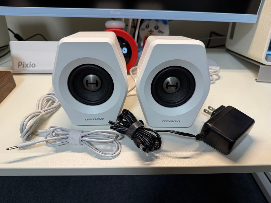 001白/Edifier G2000 ゲーミング スピーカー パソコン PS5