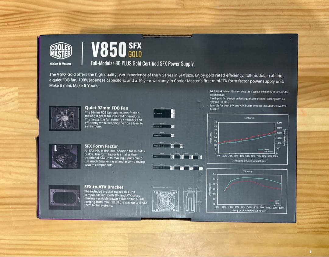 美品・Cooler Master V850 SFX GOLD 電源ユニット