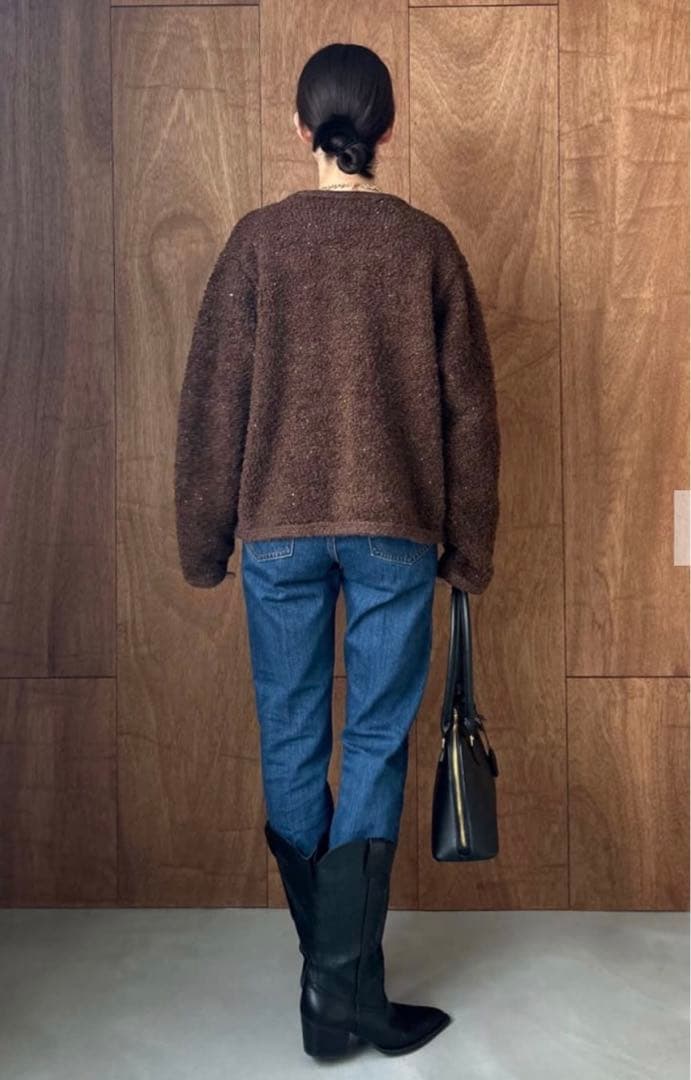 ✿*:・゜　ミラオーウェン 金釦テディラメニットジャケット