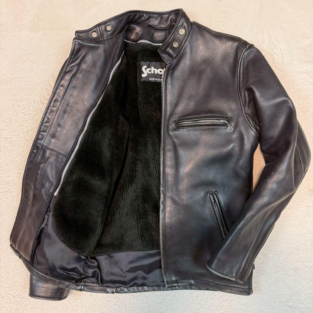 SCHOTT 641 ライダースジャケット 2way ライナー ブラック USA