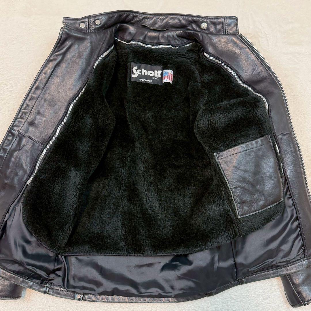 SCHOTT 641 ライダースジャケット 2way ライナー ブラック USA