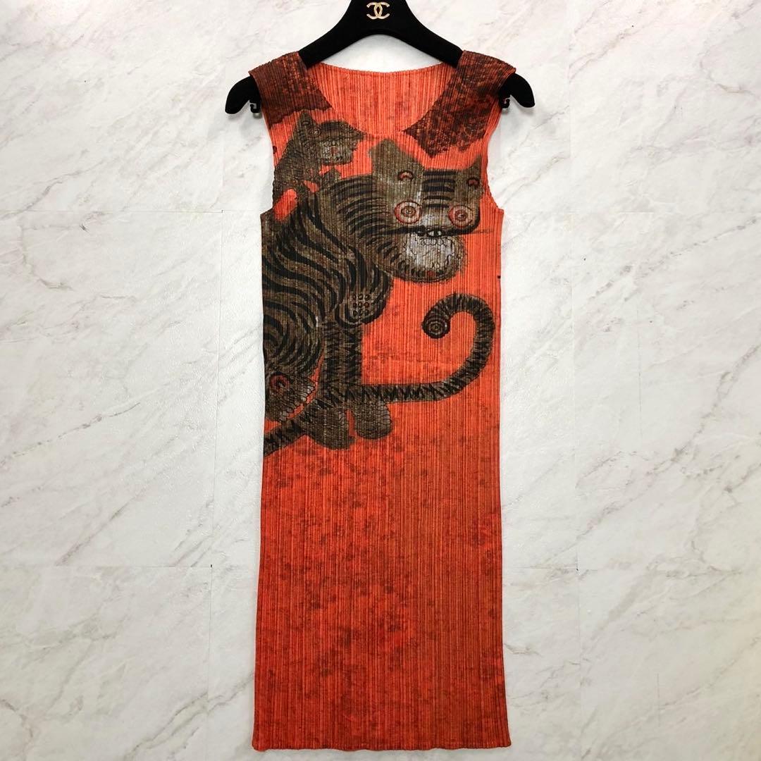 【極美品】 PLEATS PLEASE ワンピース Tiger Cat 4