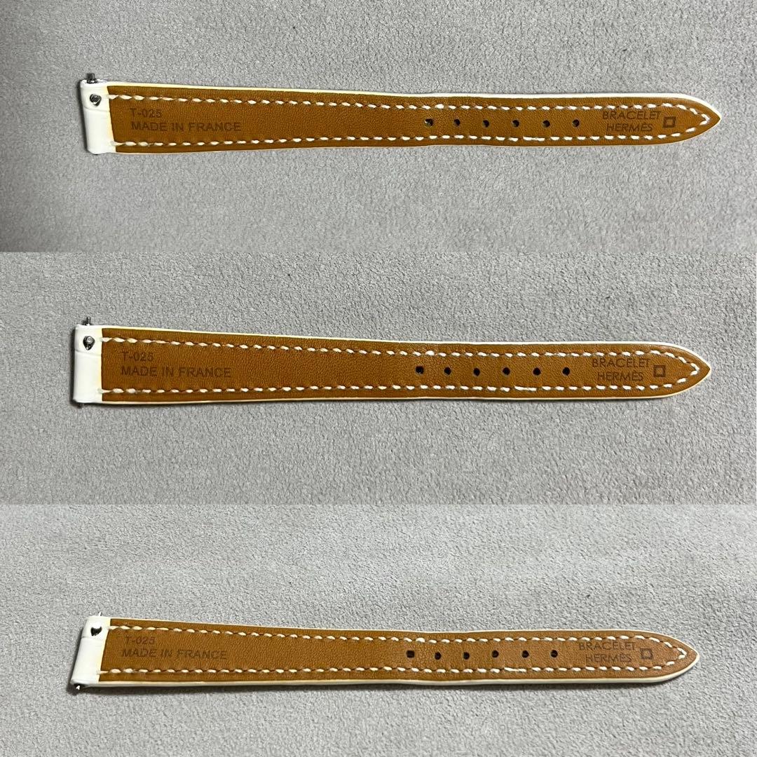 Hウォッチ ミニ ベルト Hermes エルメス 時計 腕時計 アリゲーター 白