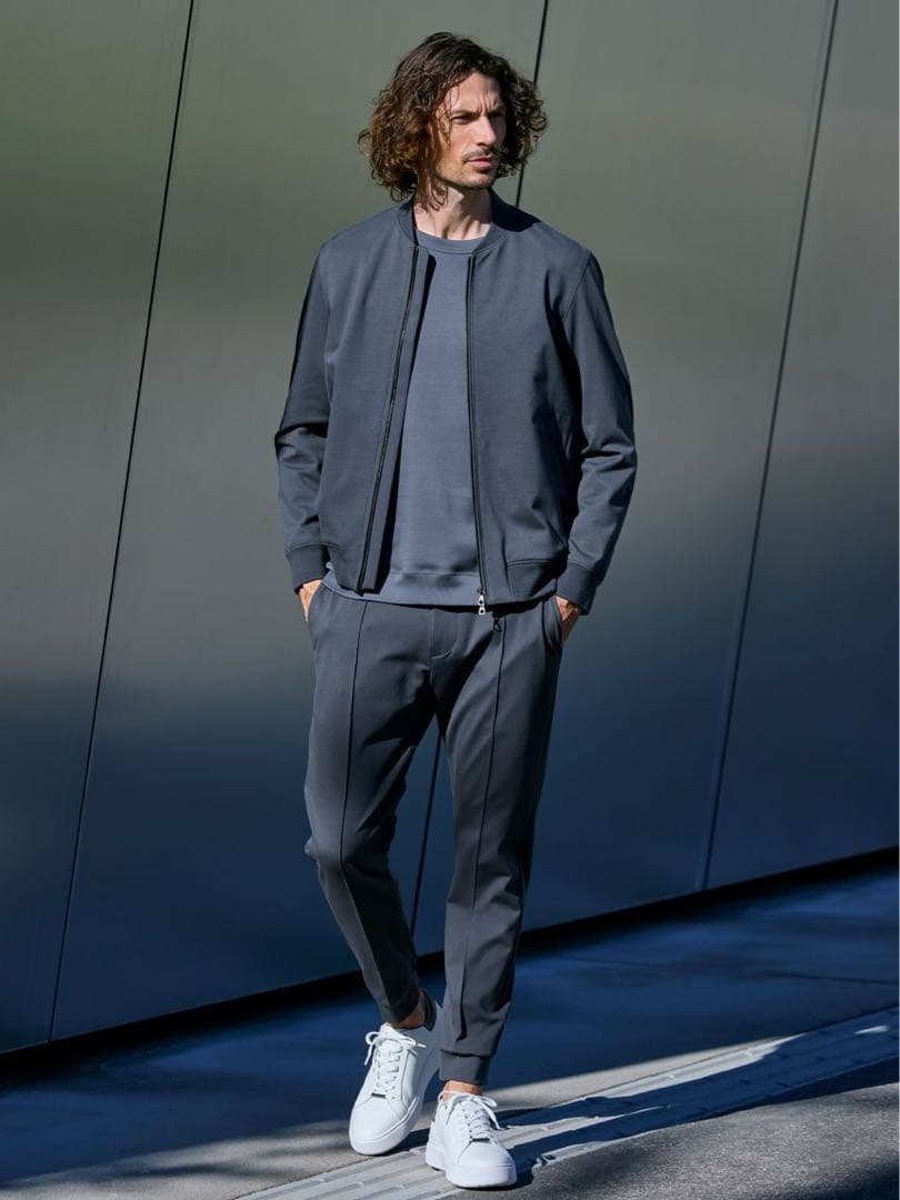 【美品】AOURE MA-1とリブスラックスセットアップ グレー Mサイズ