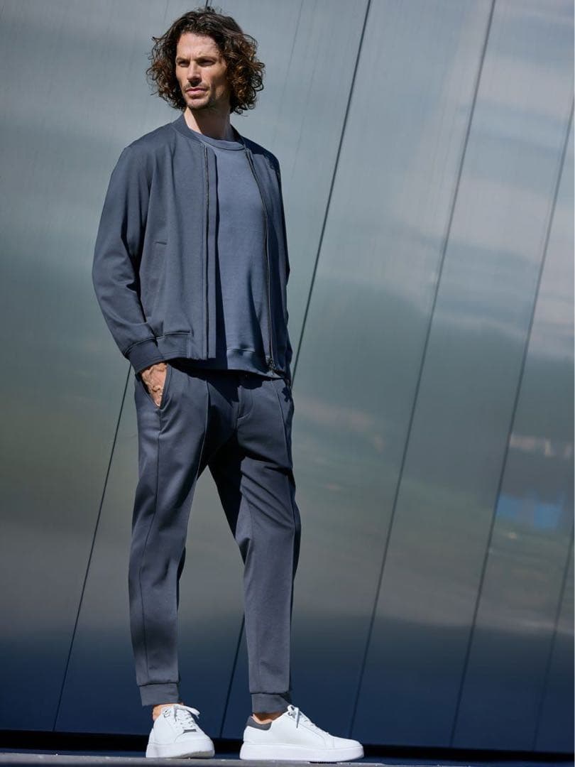 【美品】AOURE MA-1とリブスラックスセットアップ グレー Mサイズ