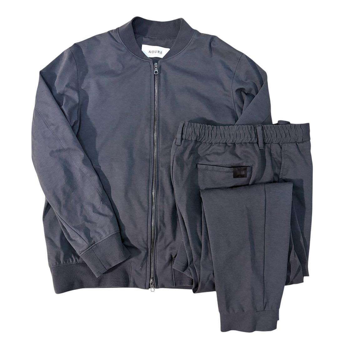 【美品】AOURE MA-1とリブスラックスセットアップ グレー Mサイズ
